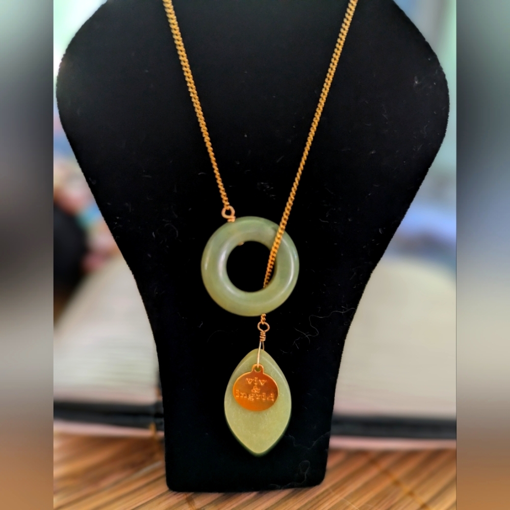 Viv & Ingrid Jade Lariat Necklace